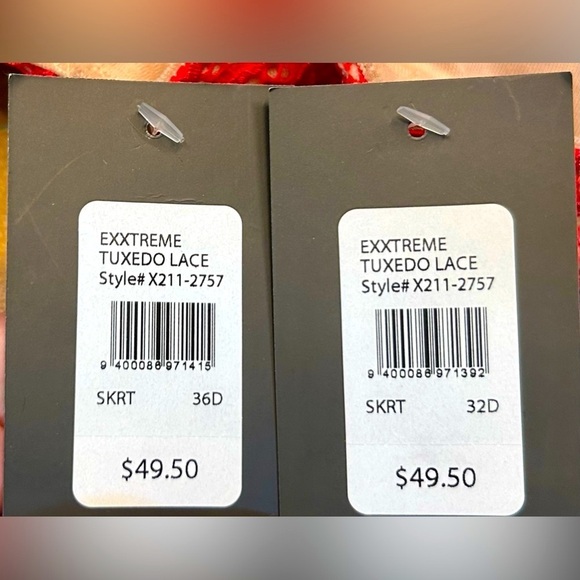 NWT Frederick’s of Hollywood Red Extreme Tuxedo Push-Up Bra Size 32D 36D 38B 38C - Picture 11 of 15